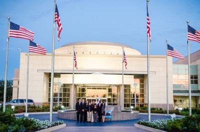 LEAP Students Outside the Bush Library