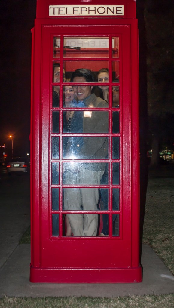 Telephone Booth Stuffing, LEAP Center, OU Campus, SHSU