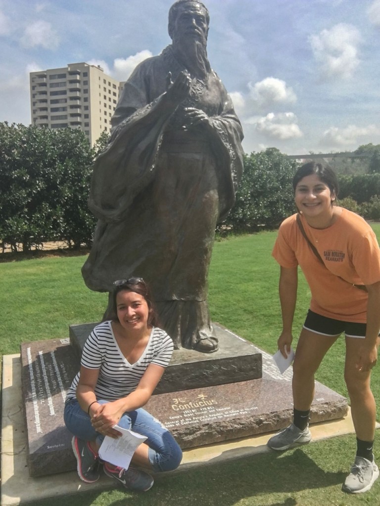 Enrico Cerrachio, Sam Houston Sculpture, LEAP Ambassadors, Center for Law Engagement And Politics, LEAP Center, Hermann Park, Confucius
