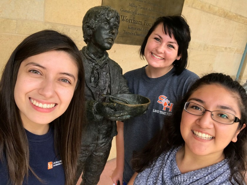 Enrico Cerrachio, Sam Houston Sculpture, LEAP Ambassadors, Center for Law Engagement And Politics, LEAP Center, Hermann Park, Oliver Twist, Trace Guthrie