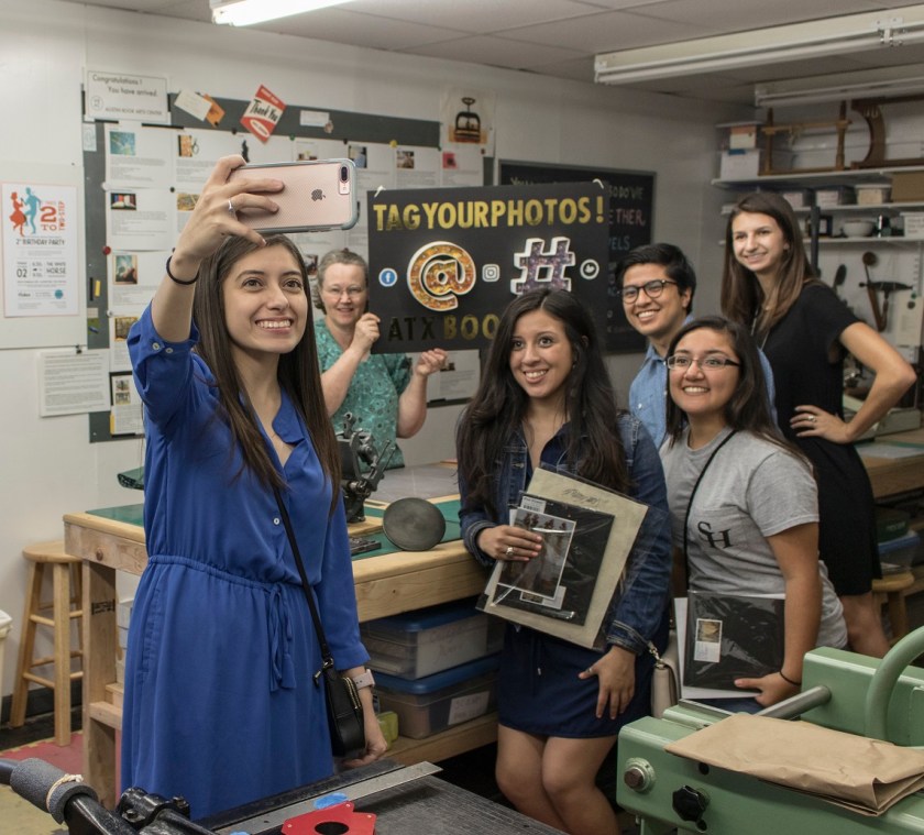 LEAP Ambassadors, LEAP Center, SHSU, Austin, Austin Book Arts Center