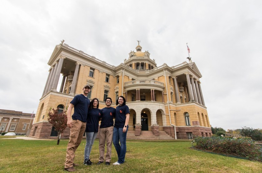 SHSU, LEAP Ambassadors, LEAP Center, Marshall TX, Harrison County Courthouse