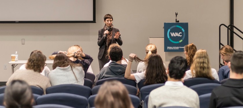 SHSU, LEAP Center, LEAP Ambassadors, World Affairs Council Houston, Jeremi Suri, Amanda Rico