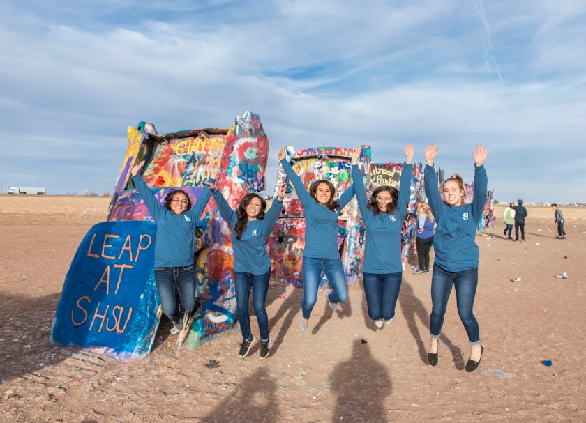 SHSU, LEAP Ambassadors, LEAP, Amarillo, Cadillac Ranch