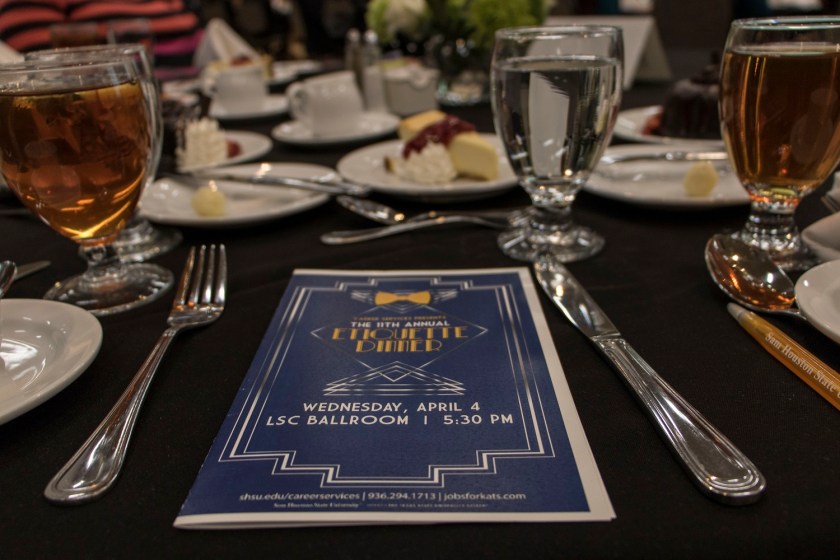 SHSU, LEAP Center, LEAP Ambassadors, Career Services Etiquette Dinner. Dianne Gottsman