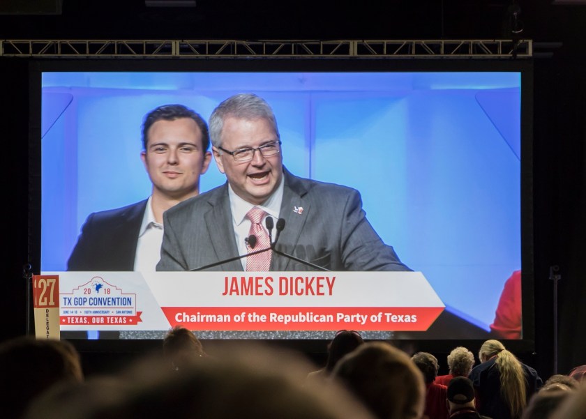 TX GOP, Texas Republican Convention 2018, Chairman James Dickey