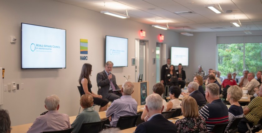 Sam Houston State University, SHSU, LEAP Center, Center for Law Engagement And Politics, LEAP Ambassadors, World Affairs Council Houston, WAC Houston, Bethany McLean, HARC, Houston Advanced Research Council, Saudi America