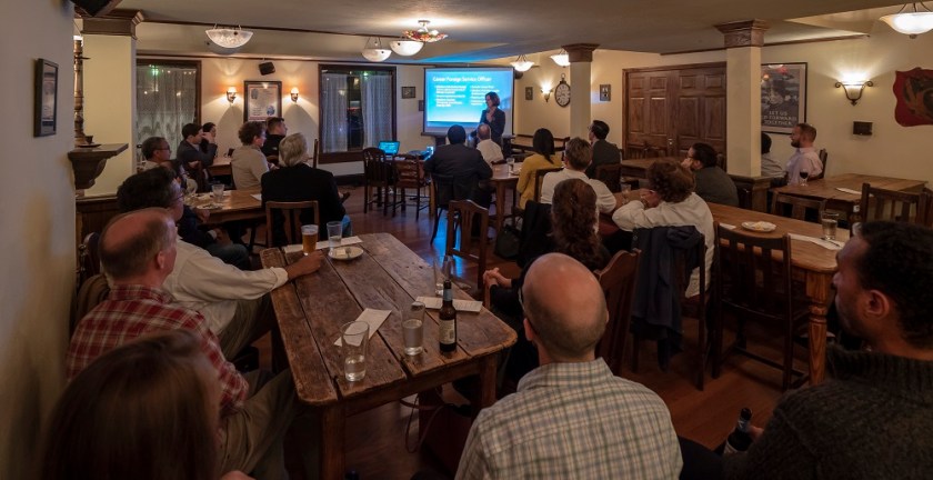 SHSU, Sam Houston State University, Center for Law Engagement And Politics, LEAP Center, LEAP Ambassadors, World Affairs Council, Ronan O'Malley, Julie Kavanagh, Black Labrador