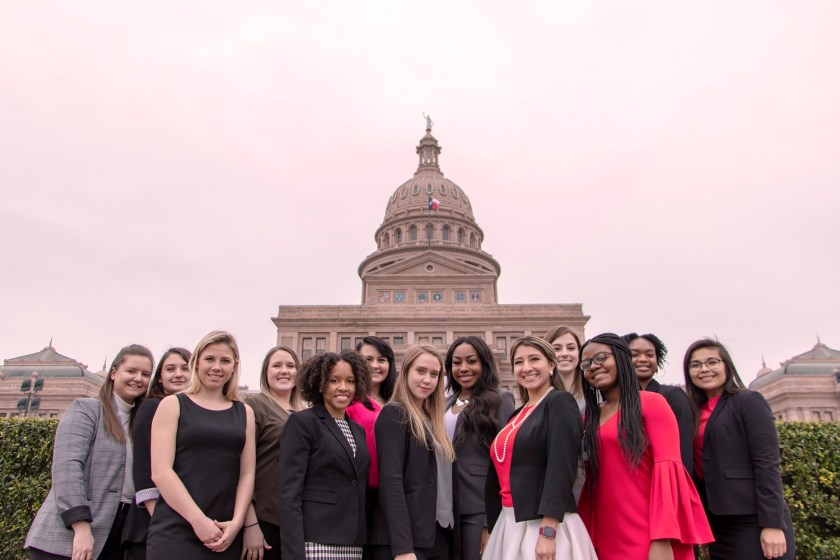 SHSU, LEAP Center, LEAP Ambassadors, ATX, Austin Texas, Capitol, Governor Inauguration, Greg Abbott, Dan Patrick,, SHAIP, Sam Houston Austin Internship Program, Maggie Denena, Anne Jamarik, Brittany Gibson, Jezel Luna, Mackenzie Smith, Peyton Reed, Monica Dike, Yvana Kepnga, Jordan Davis, Karen Tinajero, Ilexus Williams, Victoria McClendon-Leggett, Makayla Mason