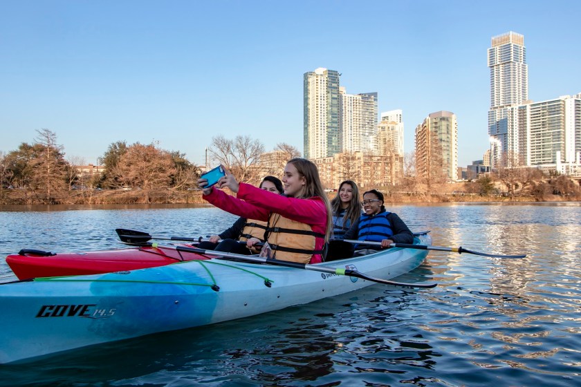 SHSU, LEAP Ambassadors, LEAP Center, Austin Texas, ATX, Kayaking