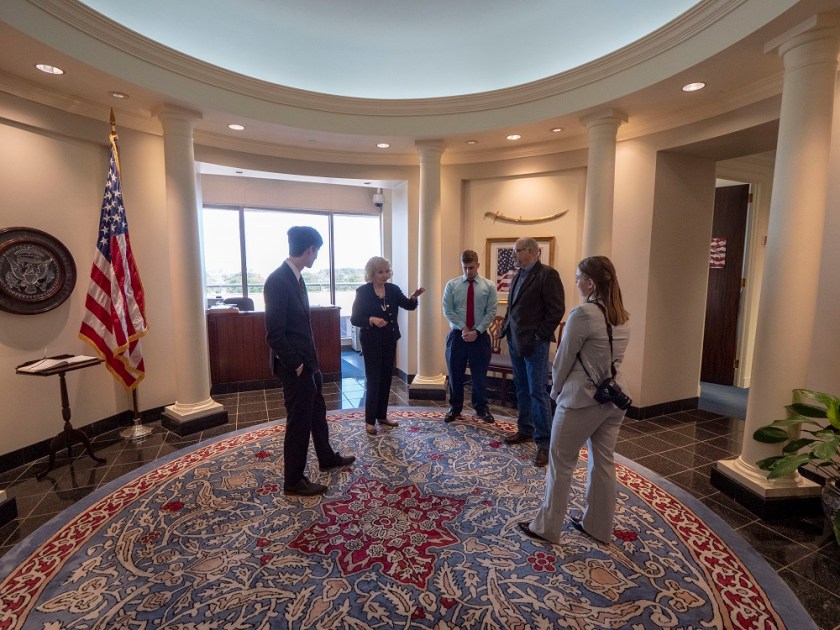 SHSU, LEAP Center, LEAP Ambassadors, President George H. W. Bush, Presidents Day,  Jean Becker, Mark Burns