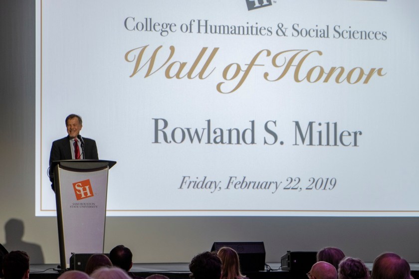 SHSU, LEAP Center, LEAP Ambassadors, CHSS, Wall of Honor, Dr. Rowland Miller
