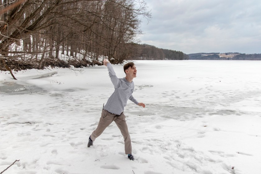 SHSU, LEAP Ambassadors, LEAP Center, Frozen Lake, Snowball Fight