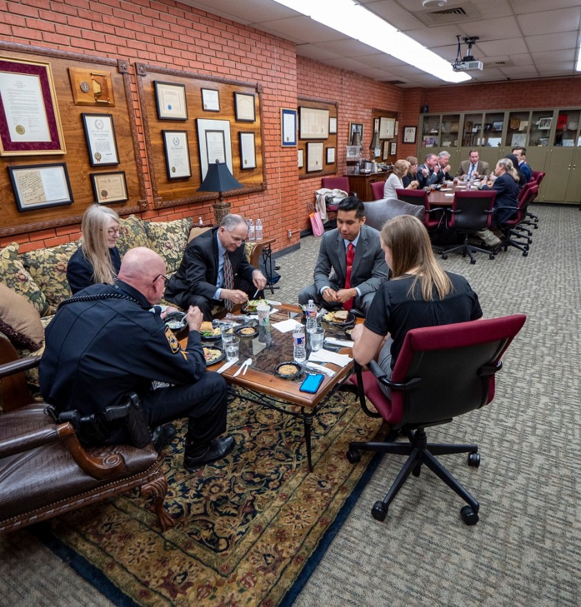 SHSU, LEAP Center, LEAP Ambassadors, 10th Court of Appeals, Chief Justice Tom Gray, Judge Tracy Sorensen, Office Joe Thornton, Vice Provost Chris Maynard