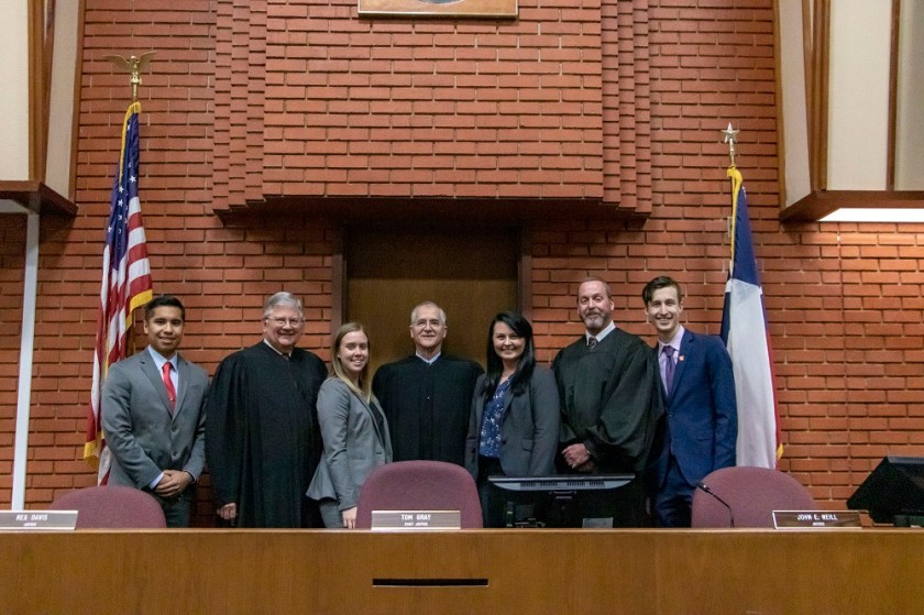SHSU, LEAP Center, LEAP Ambassadors, 10th Court of Appeals, Chief Justice Tom Gray, Justice John Neill, Justice Rex Davis