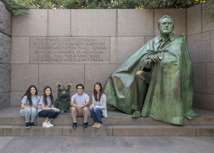 SHSU, LEAP Center, LEAP Ambassadors, Washington DC, FDR Memorial