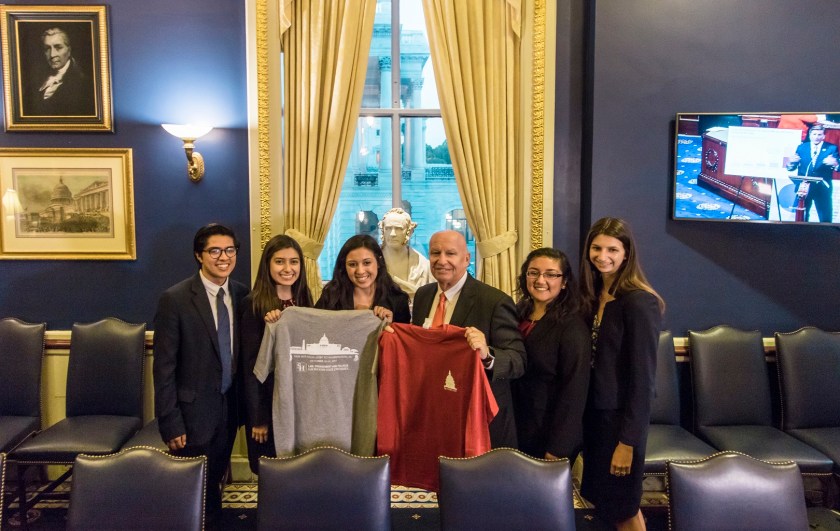 SHSU, LEAP Center, LEAP Ambassadors, Washington DC, Capitol, Sam Houston Bust, Ways and Means, Congressman Kevin Brady. Mac Woodward