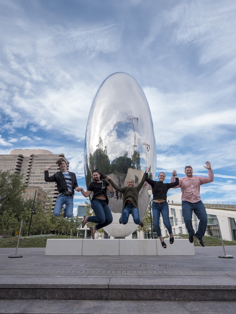 SHSU, LEAP Center, LEAP Ambassadors, Houston TX, Anish Kapoor. Cloud Column