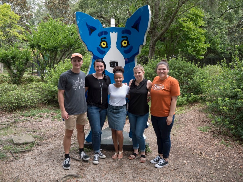 SHSU, LEAP Center, LEAP Ambassadors, NOLA, New Orleans Louisiana, Besthoff Sculpture Garden, George Rodrigue, Blue Dog