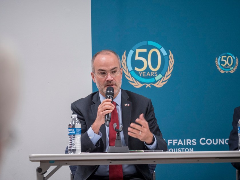 SHSU, LEAP Center, LEAP Ambassadors, Center for Law Engagement And Politics, World Affairs Council Houston, WAC Houston, Auschwitz, Antisemitism, Consul General Alexis Andres, Consul General Thomas Meister