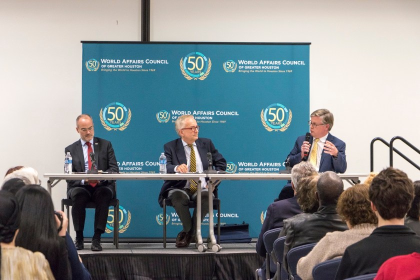 SHSU, LEAP Center, LEAP Ambassadors, Center for Law Engagement And Politics, World Affairs Council Houston, WAC Houston, Auschwitz, Antisemitism, Consul General Alexis Andres, Consul General Thomas Meister