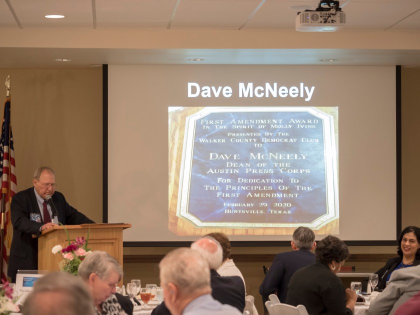 SHSU, LEAP Center, Center for Law Engagement And Politics, Molly Ivins Dinner, Walker County Democratic Party