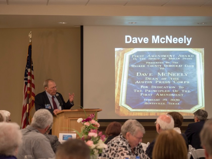 SHSU, LEAP Center, Center for Law Engagement And Politics, Molly Ivins Dinner, Walker County Democratic Party