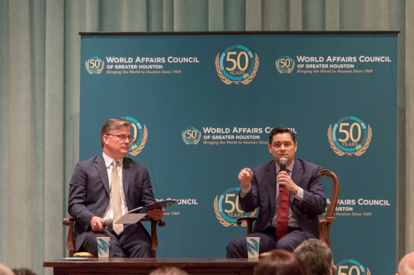 SHSU, Sam Houston State University, LEAP Center, Center for Law Engagement And Politics, LEAP Ambassadors, World Affairs Council of Greater Houston, Ambassador Carlos Vecchio, Venezuela