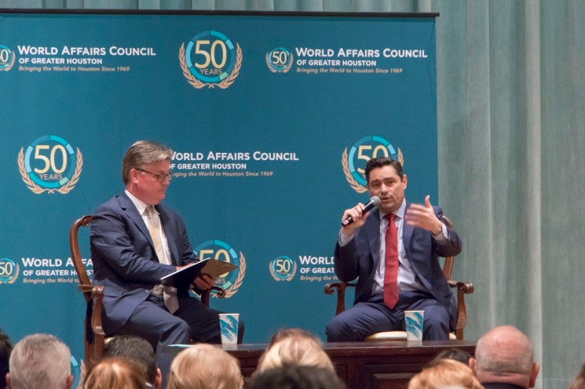 SHSU, Sam Houston State University, LEAP Center, Center for Law Engagement And Politics, LEAP Ambassadors, World Affairs Council of Greater Houston, Ambassador Carlos Vecchio, Venezuela