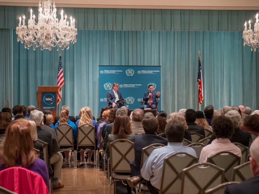 SHSU, Sam Houston State University, LEAP Center, Center for Law Engagement And Politics, LEAP Ambassadors, World Affairs Council of Greater Houston, Ambassador Carlos Vecchio, Venezuela