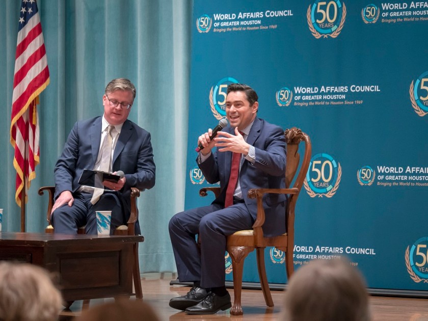 SHSU, Sam Houston State University, LEAP Center, Center for Law Engagement And Politics, LEAP Ambassadors, World Affairs Council of Greater Houston, Ambassador Carlos Vecchio, Venezuela