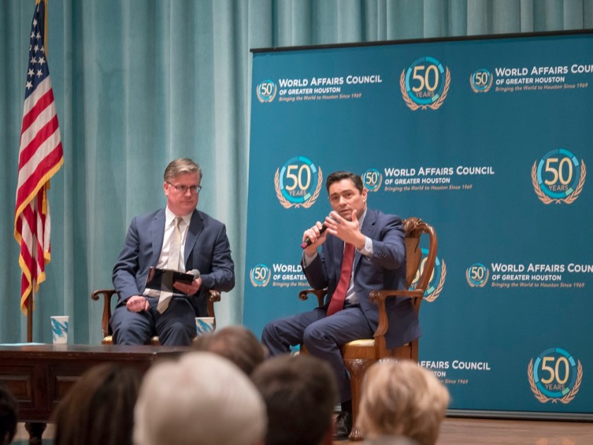 SHSU, Sam Houston State University, LEAP Center, Center for Law Engagement And Politics, LEAP Ambassadors, World Affairs Council of Greater Houston, Ambassador Carlos Vecchio, Venezuela