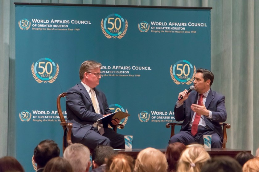 SHSU, Sam Houston State University, LEAP Center, Center for Law Engagement And Politics, LEAP Ambassadors, World Affairs Council of Greater Houston, Ambassador Carlos Vecchio, Venezuela