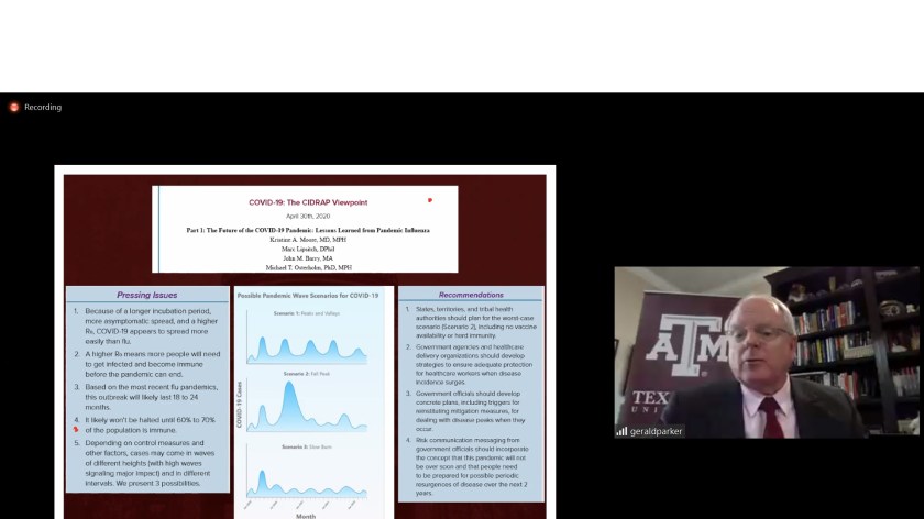 SHSU, LEAP Center, Center for Law Engagement And Politics, COVID, Coronavirus, TAMU, Bush School of Government and Public Service, Scowcroft Institute, Dr. Gerald Parker